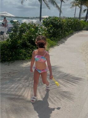 Girls' Floral Two -Piece Swim Set - Kids